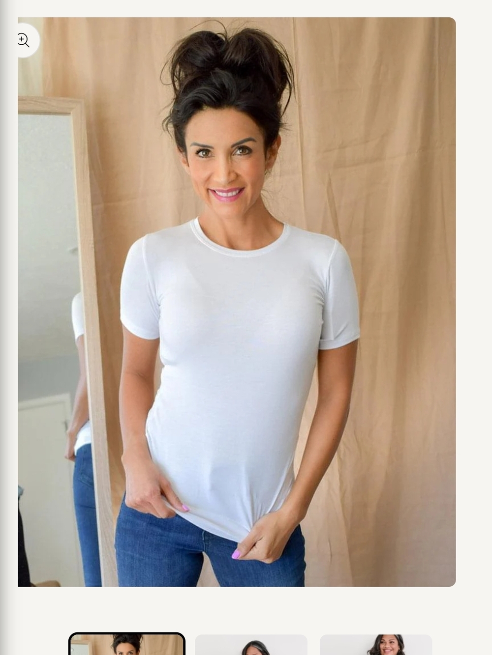 Half Tee Essential Women's Long Sleeve Crew Tee - White